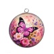 Pendentif Cabochon Argent - papillon
