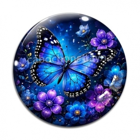 Cabochon Verre - papillon