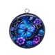 Pendentif Cabochon Argent - papillon
