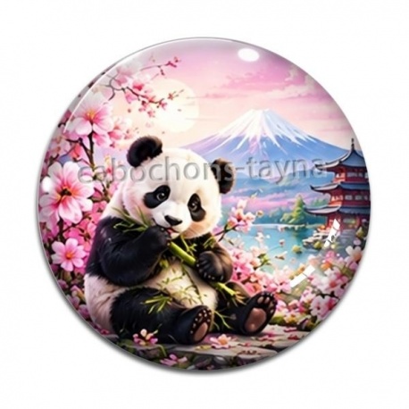Cabochon Verre - panda