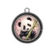 Pendentif Cabochon Argent - panda