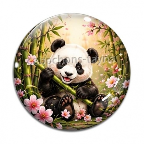 Cabochon Verre - panda