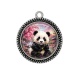 Pendentif Cabochon Argent - panda