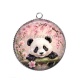 Pendentif Cabochon Argent - panda