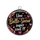 Pendentif Cabochon Argent - une belle soeur super cool