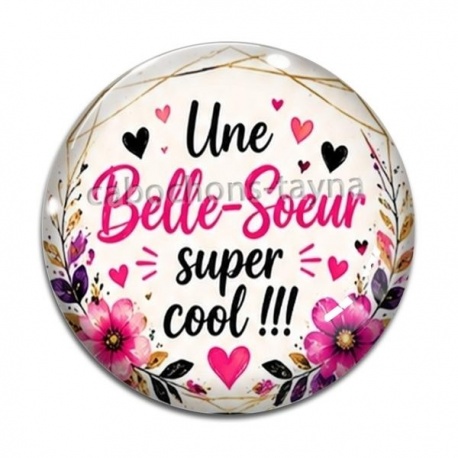 Cabochon Verre - une belle soeur super cool
