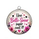 Pendentif Cabochon Argent - une belle soeur super cool