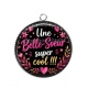 Pendentif Cabochon Argent - une belle soeur super cool