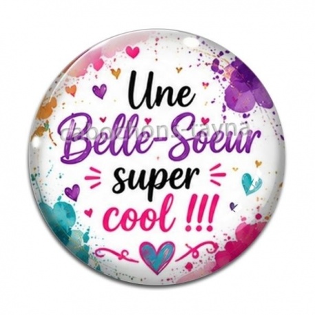 Cabochon Verre - une belle soeur super cool