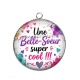 Pendentif Cabochon Argent - une belle soeur super cool