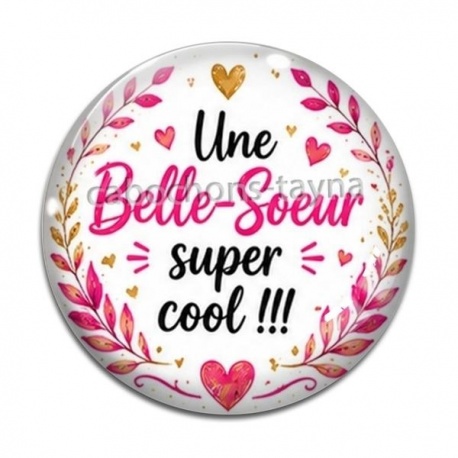 Cabochon Verre - une belle soeur super cool
