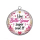 Pendentif Cabochon Argent - une belle soeur super cool