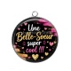 Pendentif Cabochon Argent - une belle soeur super cool
