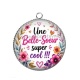 Pendentif Cabochon Argent - une belle soeur super cool