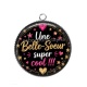 Pendentif Cabochon Argent - une belle soeur super cool