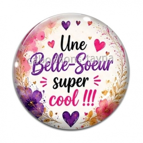 Cabochon Verre - une belle soeur super cool