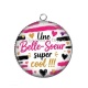 Pendentif Cabochon Argent - une belle soeur super cool