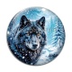Cabochon Verre - loup