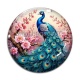 Cabochon Verre - paon