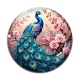 Cabochon Verre - paon