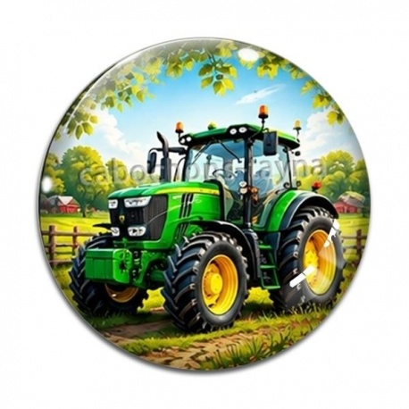 Cabochon Verre - tracteur