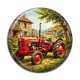 Cabochon Résine - tracteur