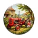 Cabochon Verre - tracteur