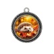 Pendentif Cabochon Argent - hérisson