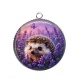 Pendentif Cabochon Argent - hérisson