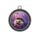 Pendentif Cabochon Argent - hérisson