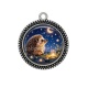 Pendentif Cabochon Argent - hérisson