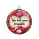 Pendentif Cabochon Argent - une belle soeur formidable