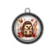 Pendentif Cabochon Argent - hérisson