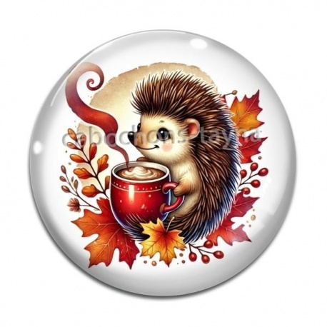 Cabochon Verre - hérisson