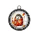 Pendentif Cabochon Argent - hérisson