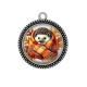Pendentif Cabochon Argent - hérisson
