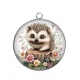 Pendentif Cabochon Argent - hérisson