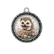 Pendentif Cabochon Argent - hérisson