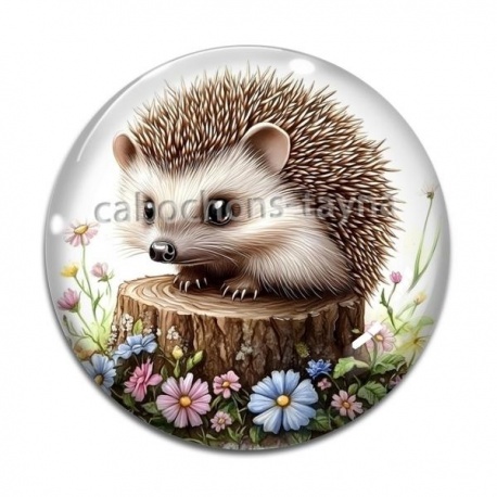 Cabochon Verre - hérisson