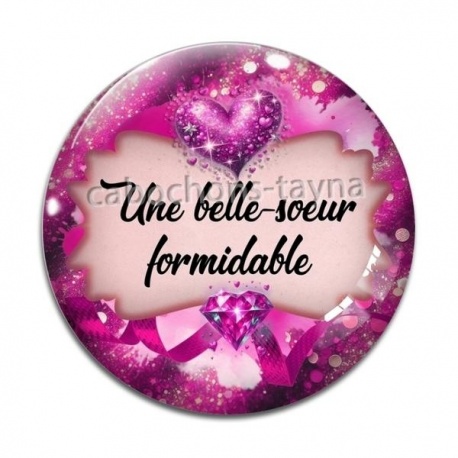 Cabochon Verre - une belle fille formidable