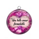 Pendentif Cabochon Argent - une belle fille formidable
