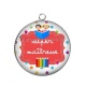Pendentif Cabochon Argent - super maîtresse