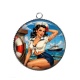 Pendentif Cabochon Argent - pin up