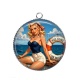 Pendentif Cabochon Argent - pin up