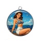 Pendentif Cabochon Argent - pin up