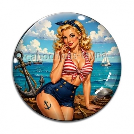 Cabochon Verre - pin up
