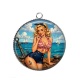 Pendentif Cabochon Argent - pin up