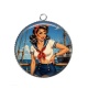 Pendentif Cabochon Argent - pin up