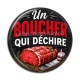 Cabochon Résine - un boucher qui déchire