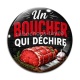 Cabochon Verre - un boucher qui déchire